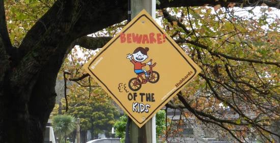 child warning sign