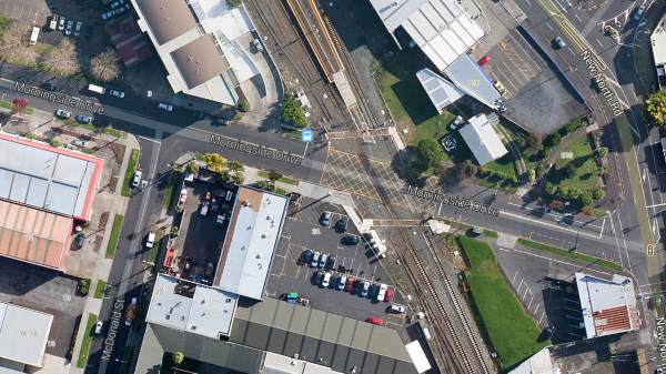 railway crossing at Morningside, Auckland