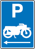 motorbike parking on the left