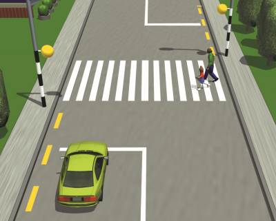 Pedestrian crossing rules: raised traffic island