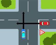 Road Code questions in the intersection category