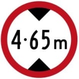 height restriction sign