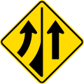 120px-New_Zealand_Permanent_Warning_-_Lane_Gain_(on_left).svg