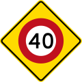 120px-New_Zealand_Permanent_Warning_-_Speed_Limit_Ahead_(40_kmh).svg