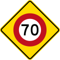 120px-New_Zealand_Permanent_Warning_-_Speed_Limit_Ahead_(70_kmh).svg