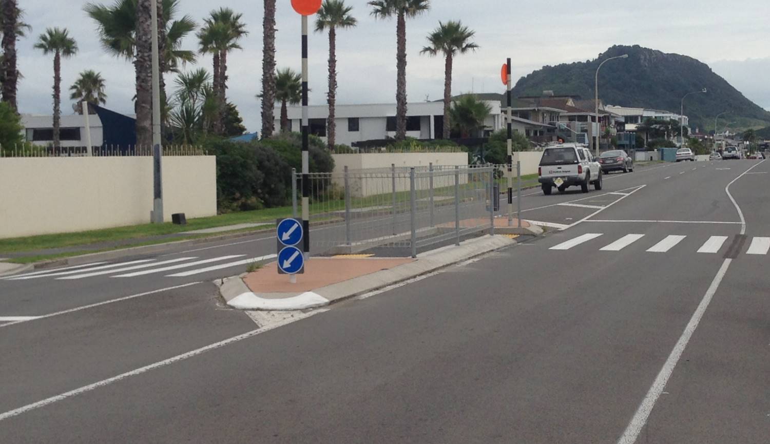 Pedestrian crossing rules raised traffic island