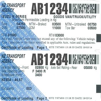 Truck Weight Class Chart Nz