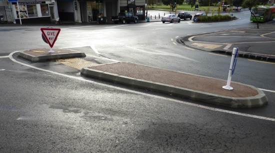 pedestrian island
