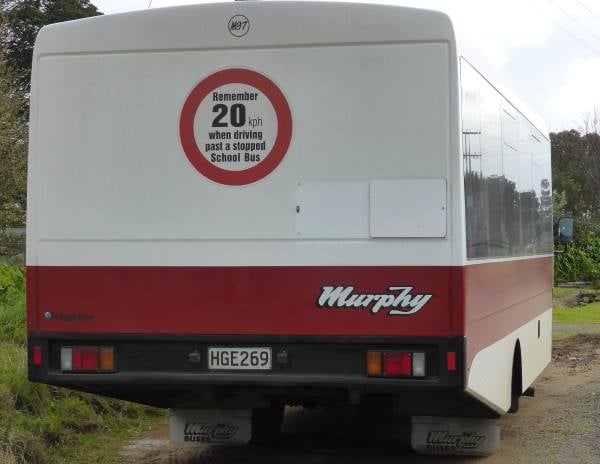 school bus with 20kph livery