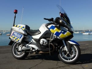 police motorbike side
