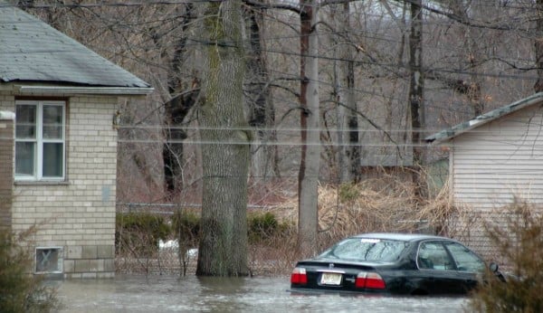 flood with car