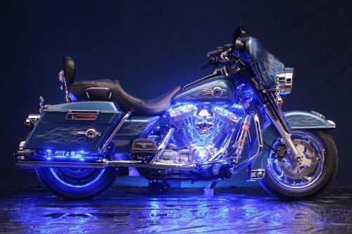 neon lights motorbike