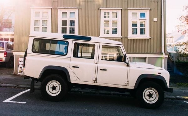 parked Land Rover