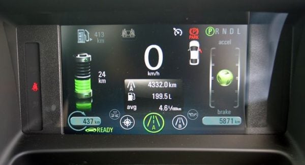 Holden Volt instrument cluster and display