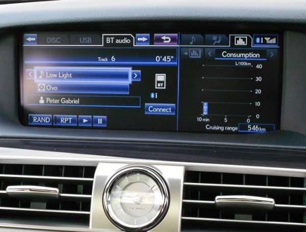 2013 Lexus LS600h dashboard screen
