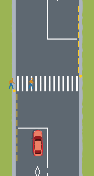 Pedestrian crossing give way rules