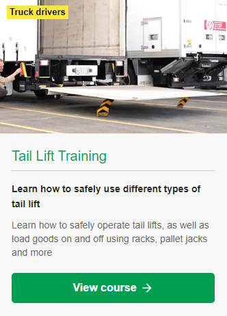 Tail lift training course