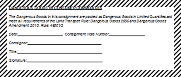 Dglq Form.pdf Carrying dangerous goods in limited quantities (DGLQ) and consumer ...