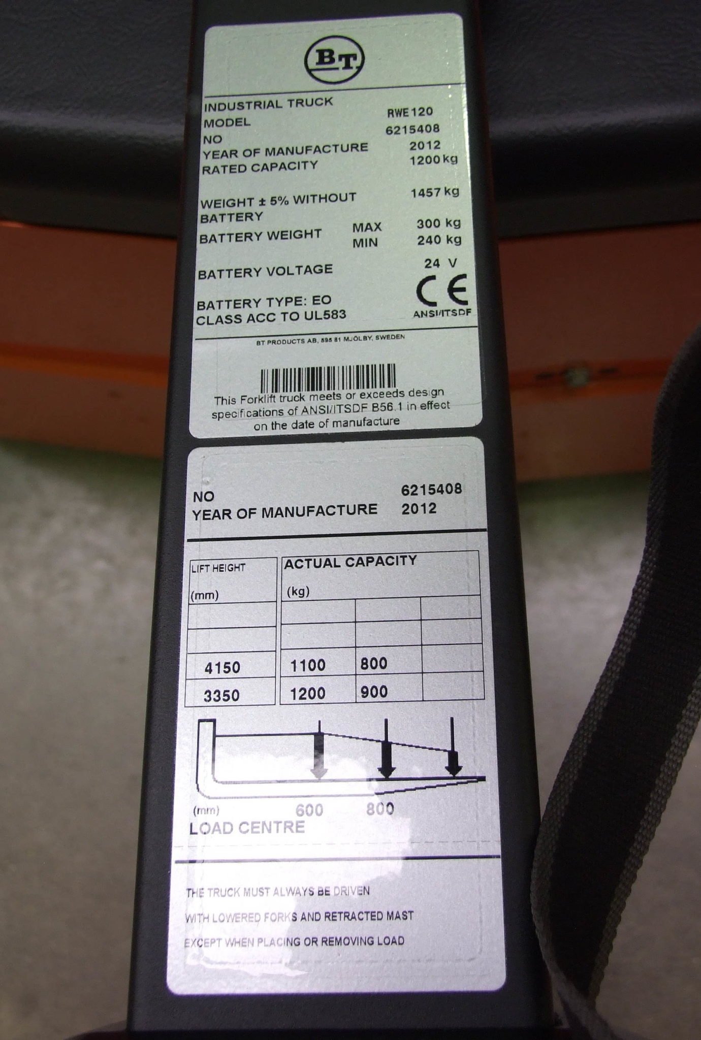 How to read a pallet jack load chart to ensure safe loading