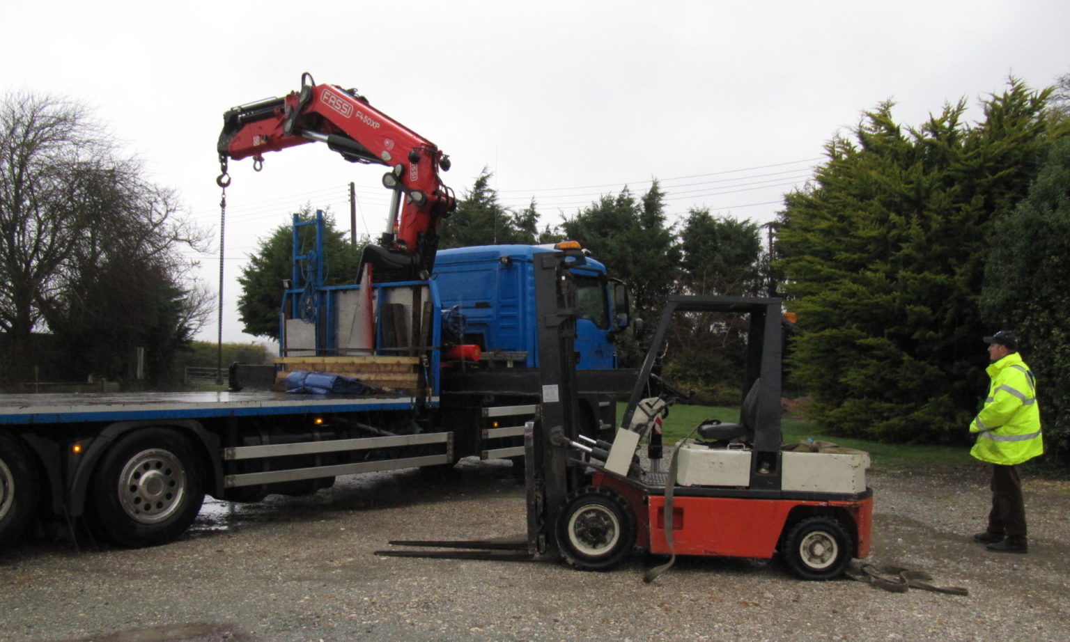 How do you hire and drive a truck loader crane?