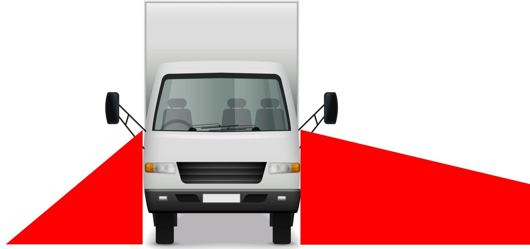 Where are blind spots on trucks and buses? Driving Tests Resources