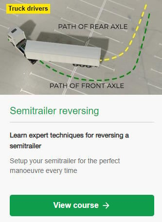 Semitrailer reversing training