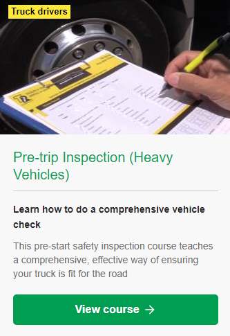 Pre-trip inspection training course