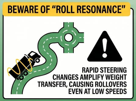 Rapid steering changes amplify weight transfer